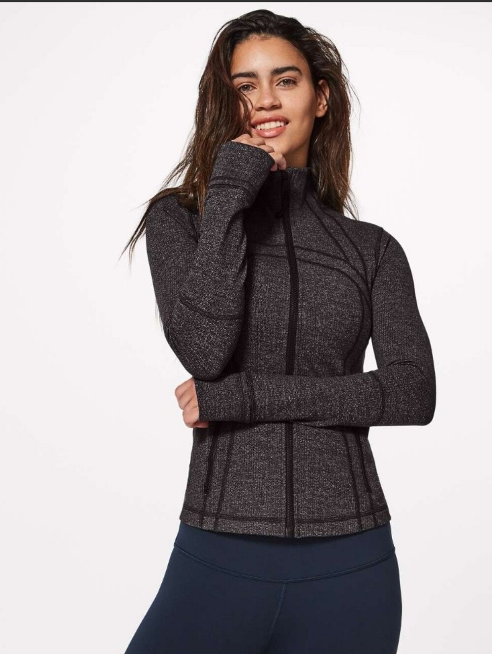 #319. Lululemon Define Jacket In Knit Black Heathered Black(First Release)